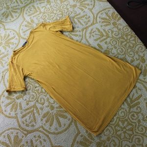 yellow jersey t shirt dress