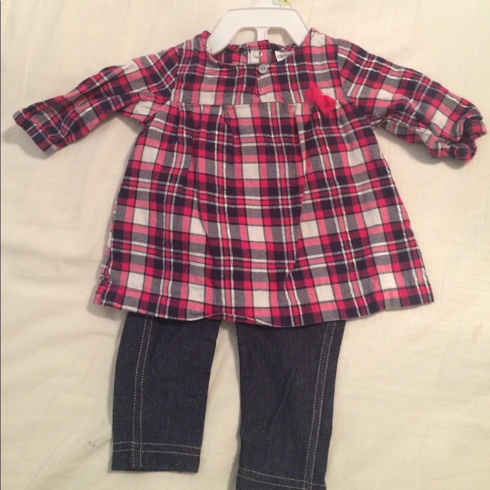 Carter's baby girl blouse & jeggings