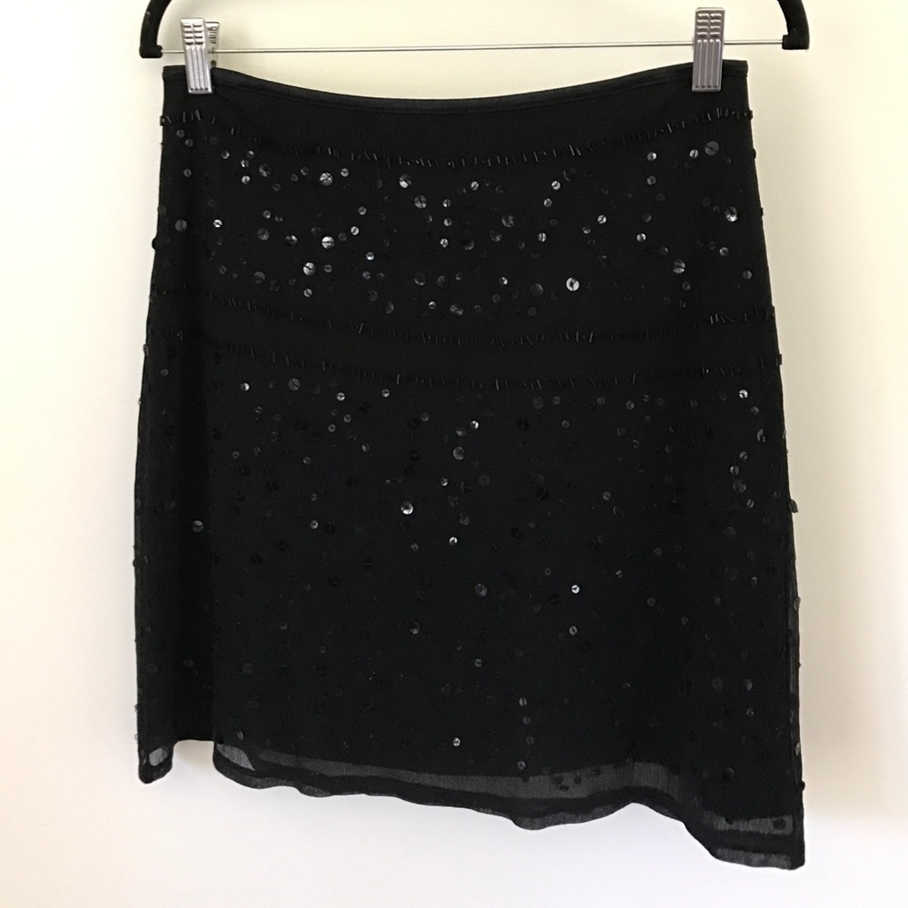 Kenneth Cole black party skirt sparkly sequins