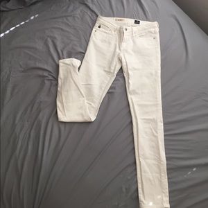 AG the Stilt Cigarette Jeans - White