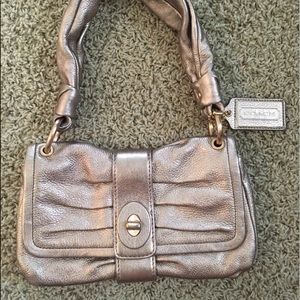 Coach rose gold/metallic shoulder bag