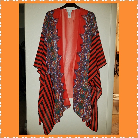 Catherines Tops - CATHERINES PLUS SIZE EL MIRAGE PONCHO ONE SIZE