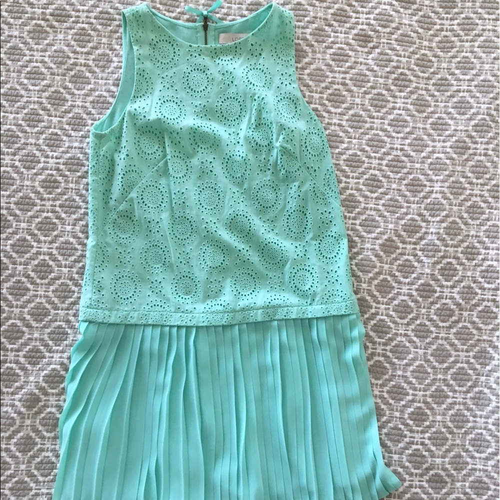 Aqua dress from LOFT