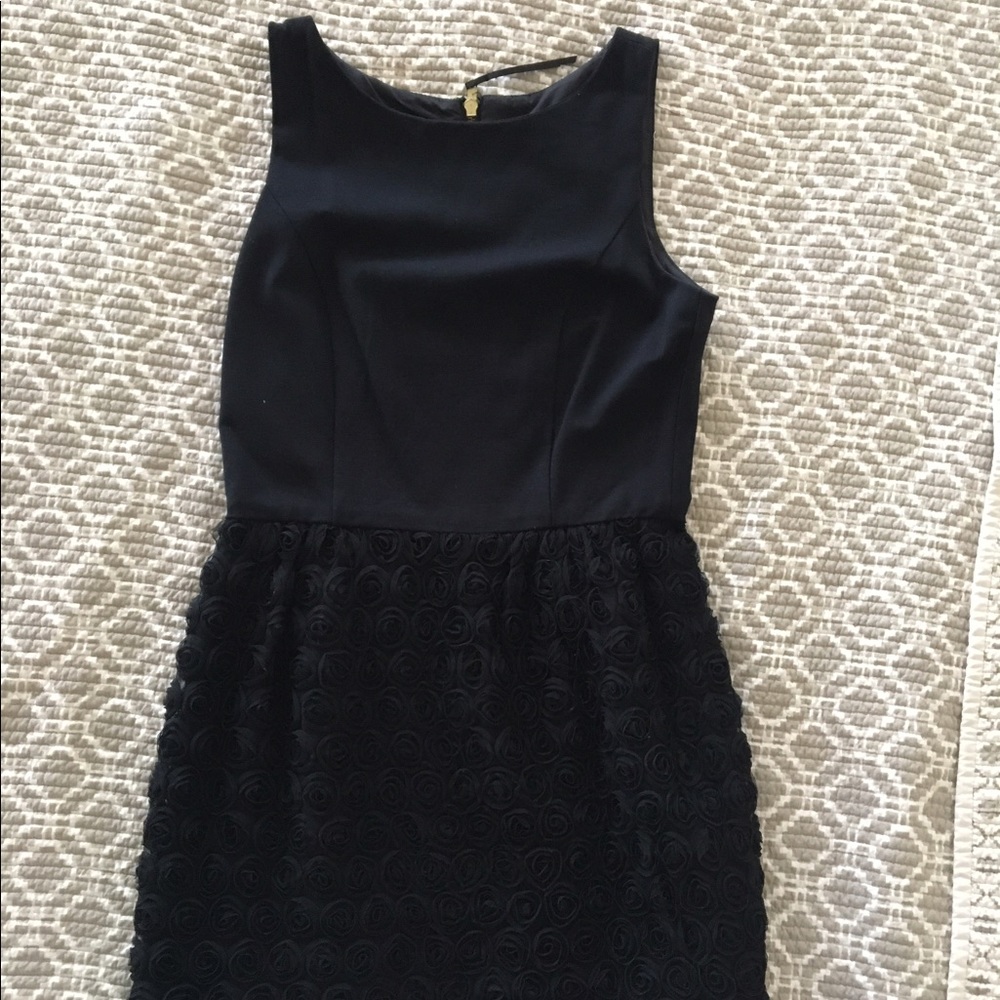 Little black dress with rose detail
