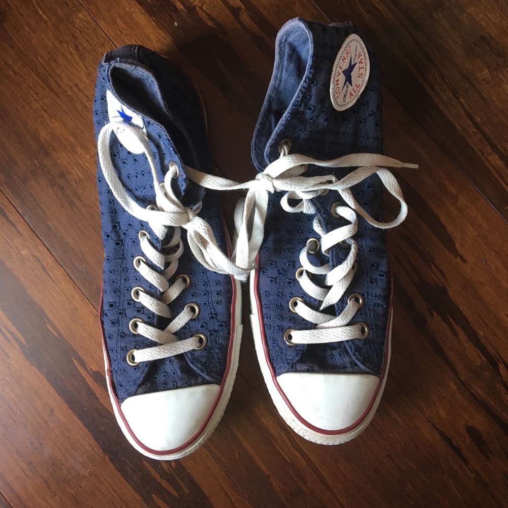 Navy Blue Converse Sneakers
