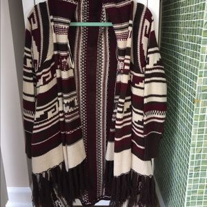 boho fringe sweater