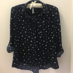 Navy starry shirt