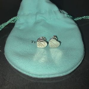 Tiffany & co sterling silver heart earrings