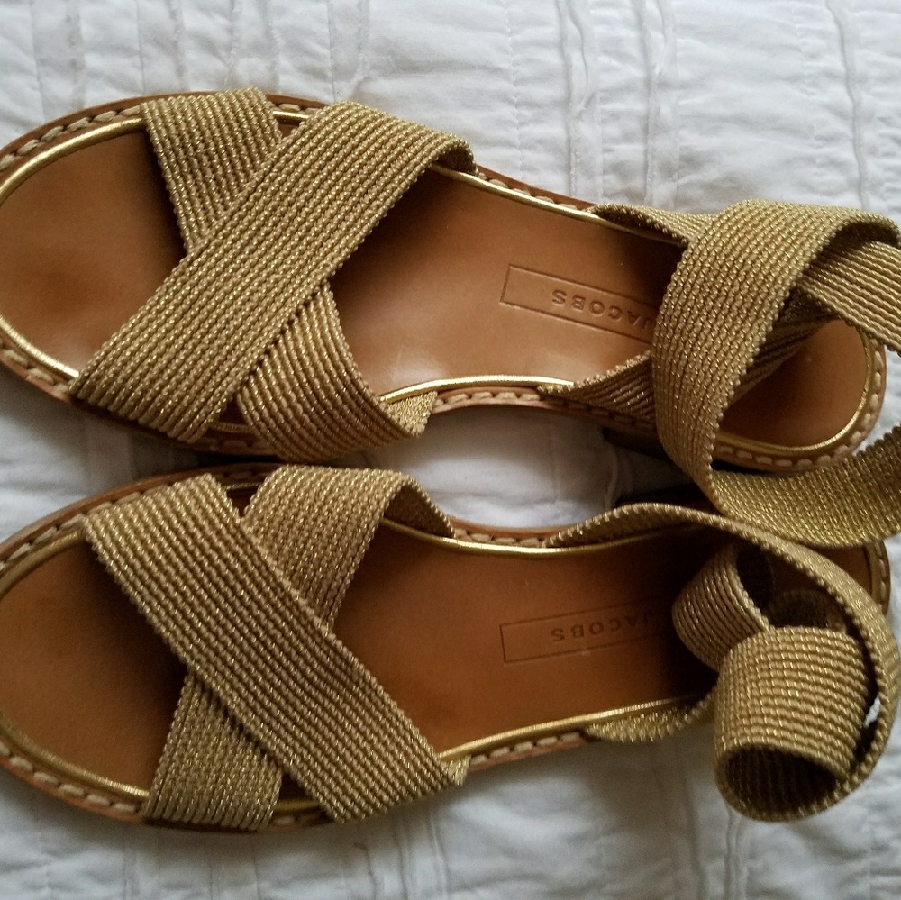 Gold Flat Marc Jacobs Sandals