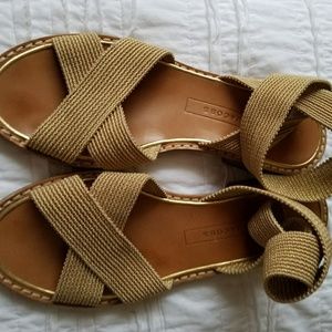 Gold Flat Marc Jacobs Sandals