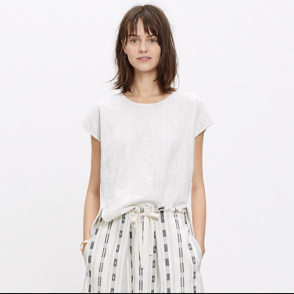 Madewell Embroidered Shirttail Pullover