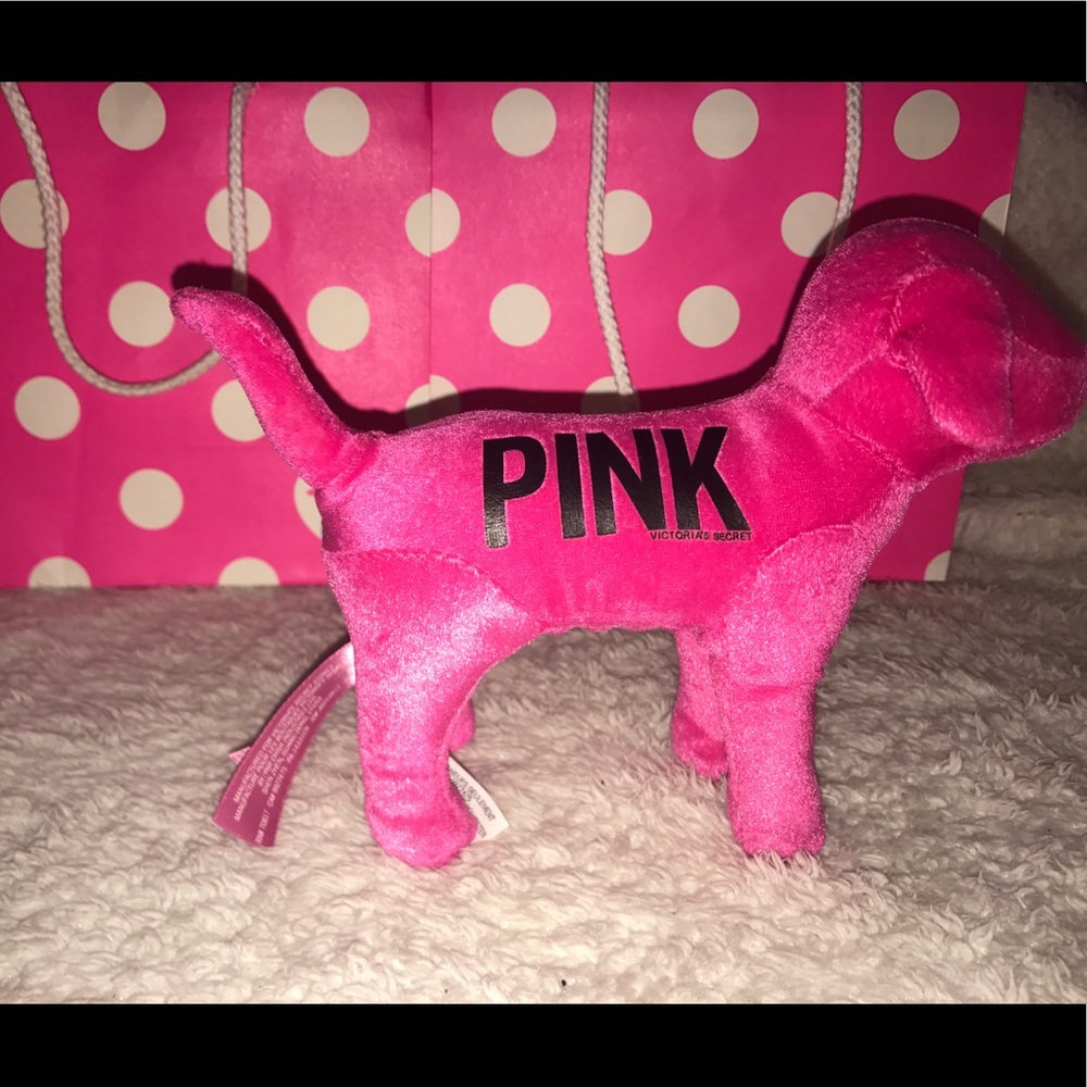 PINK small velvet dog