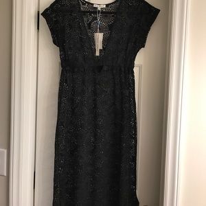 Long Black bathing suit coverup NWT