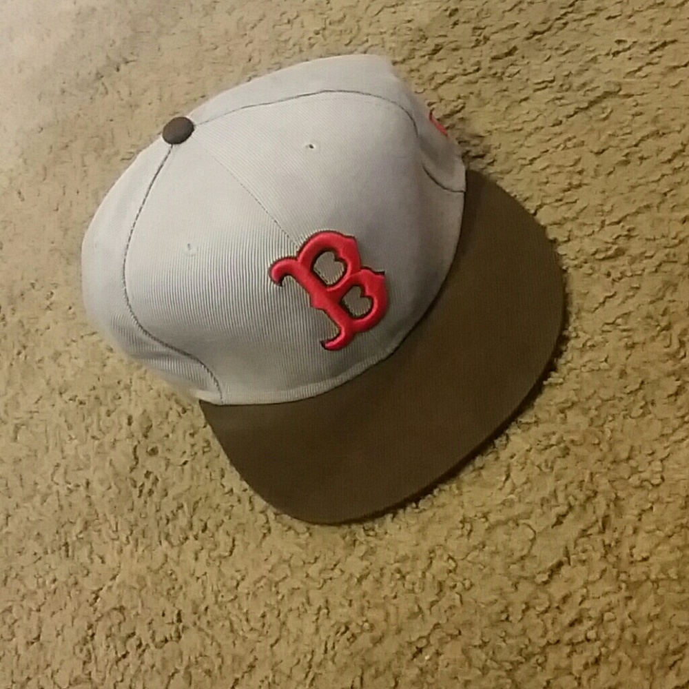 Grey, Brown, and Red Boston Red Socks Hat