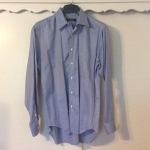 Blue/White Long-Sleeve Button Down