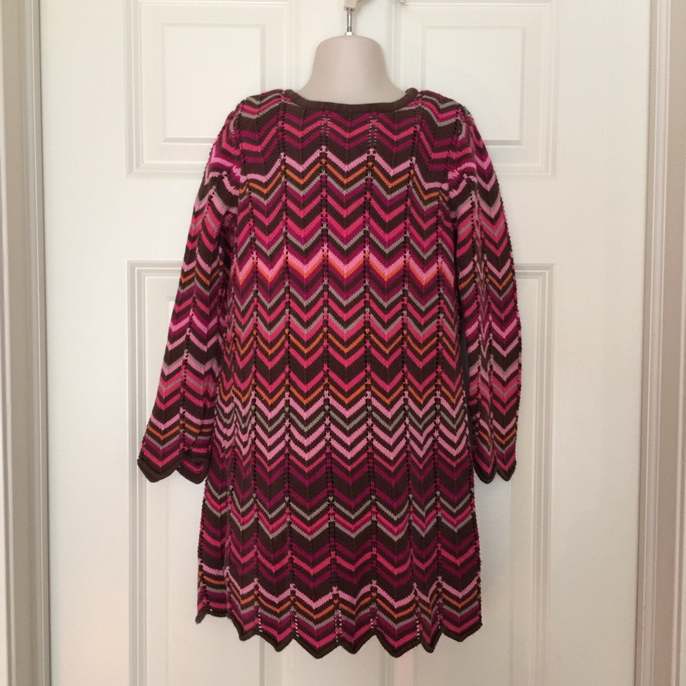 Hanna Andersson Chevron Knit Sweater Dress 100 4