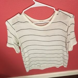 Black and white striped top