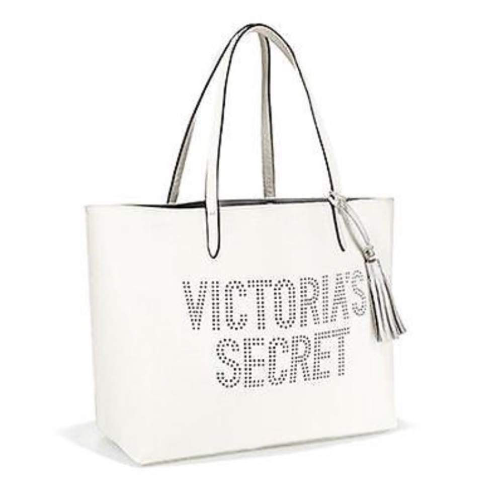 Victoria's Secret Faux White Leather Tote