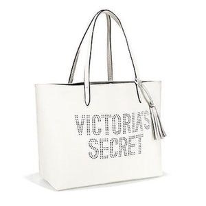 Victoria's Secret Faux White Leather Tote