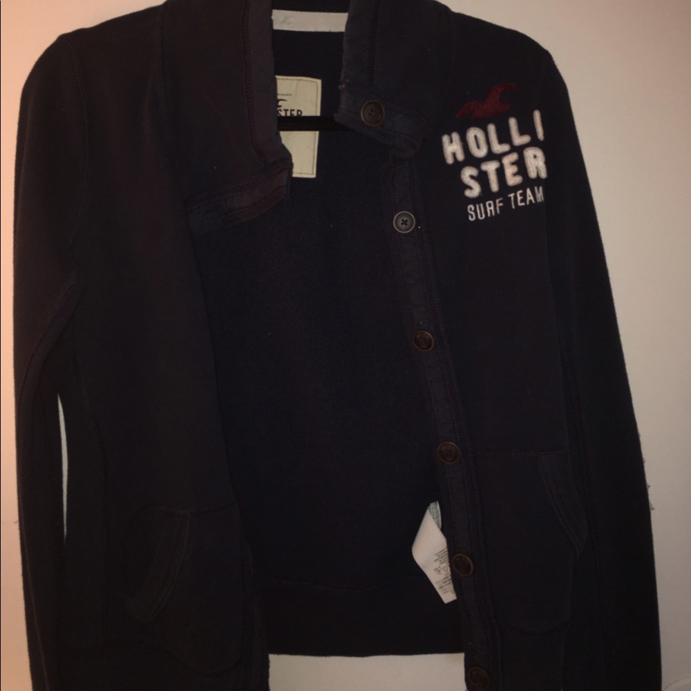 blue Hollister jacket