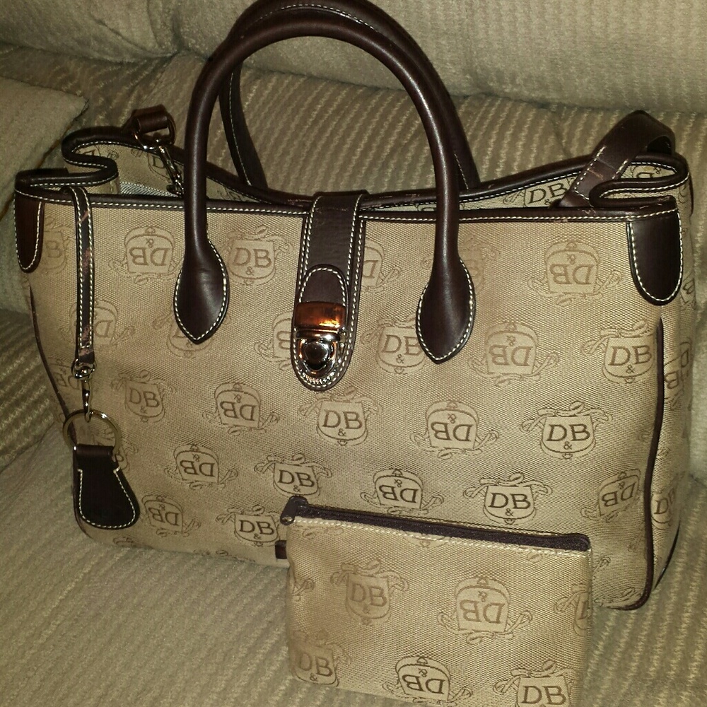 Large D & B brown/tan handbag