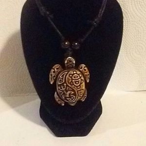 Turtle Yak Bone Carving Necklace