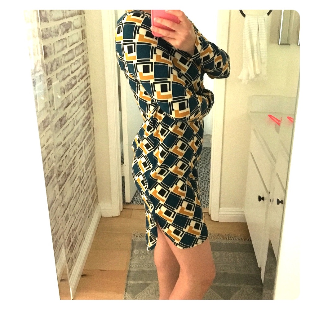 Long Sleeve Geometric dress
