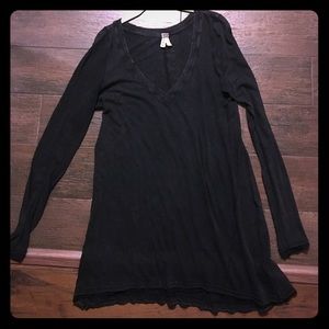Black long sleeve Free People shirt