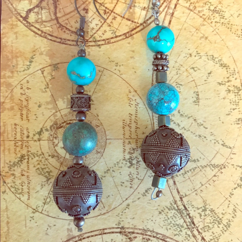💙Handmade South African Beaded Drop Earrings💙