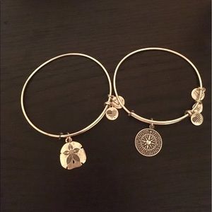 Silver alex and ani bracelets