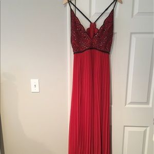 Free People Genuine Leather Trim Maxi Dress