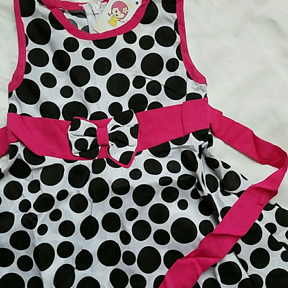 New! Girls Polka Dot Dress NWT - Picture 3 of 3