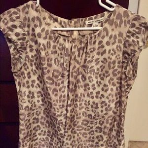 Banana Republic animal print blouse