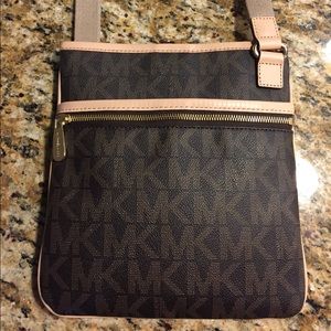 Brown and tan MIchael Kors crossbody bag