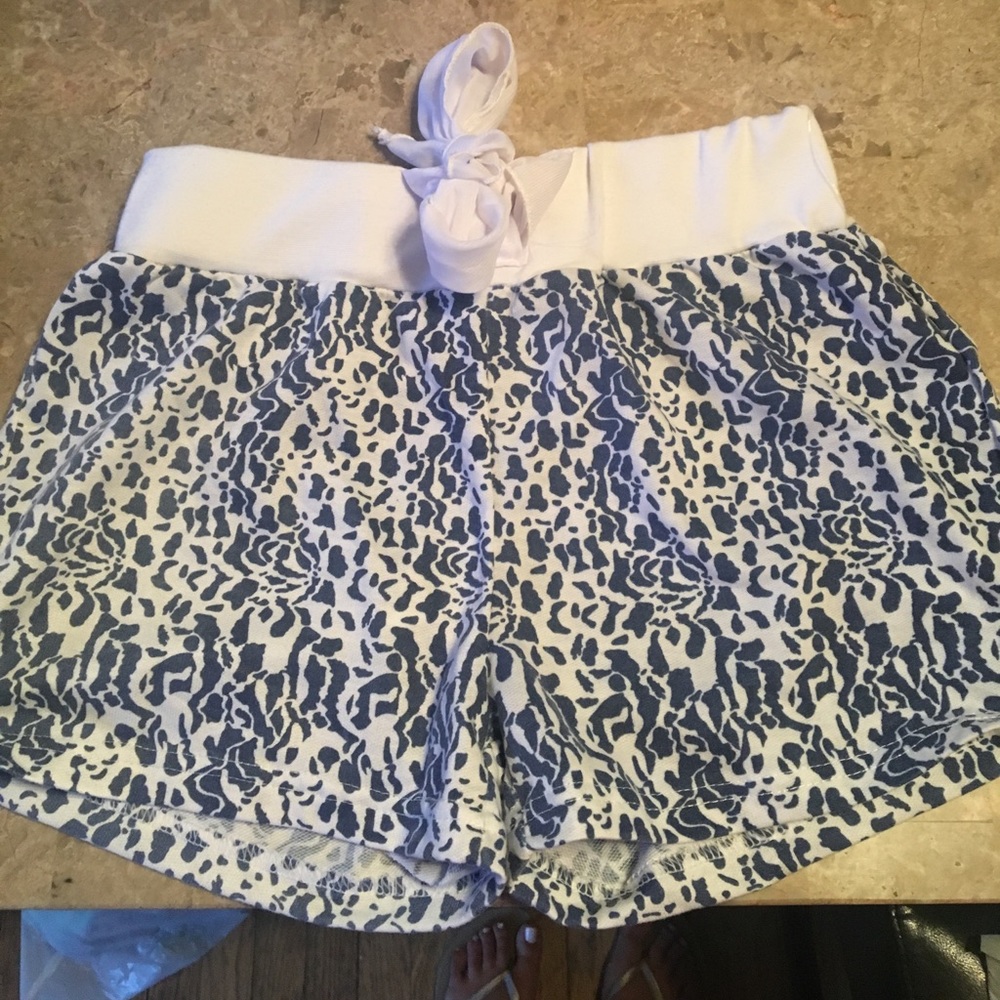 Blue and white shorts