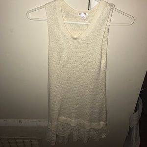 White and lace sweater