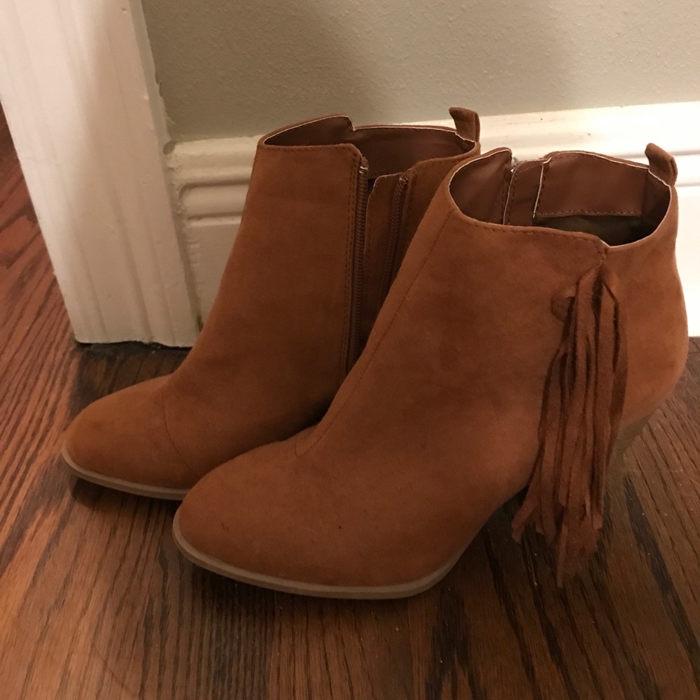Fringe booties