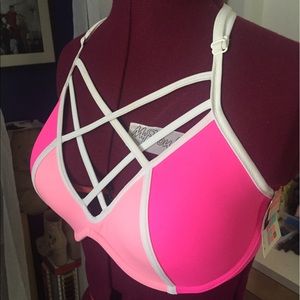 VS Pink Push-Up Swim Top
