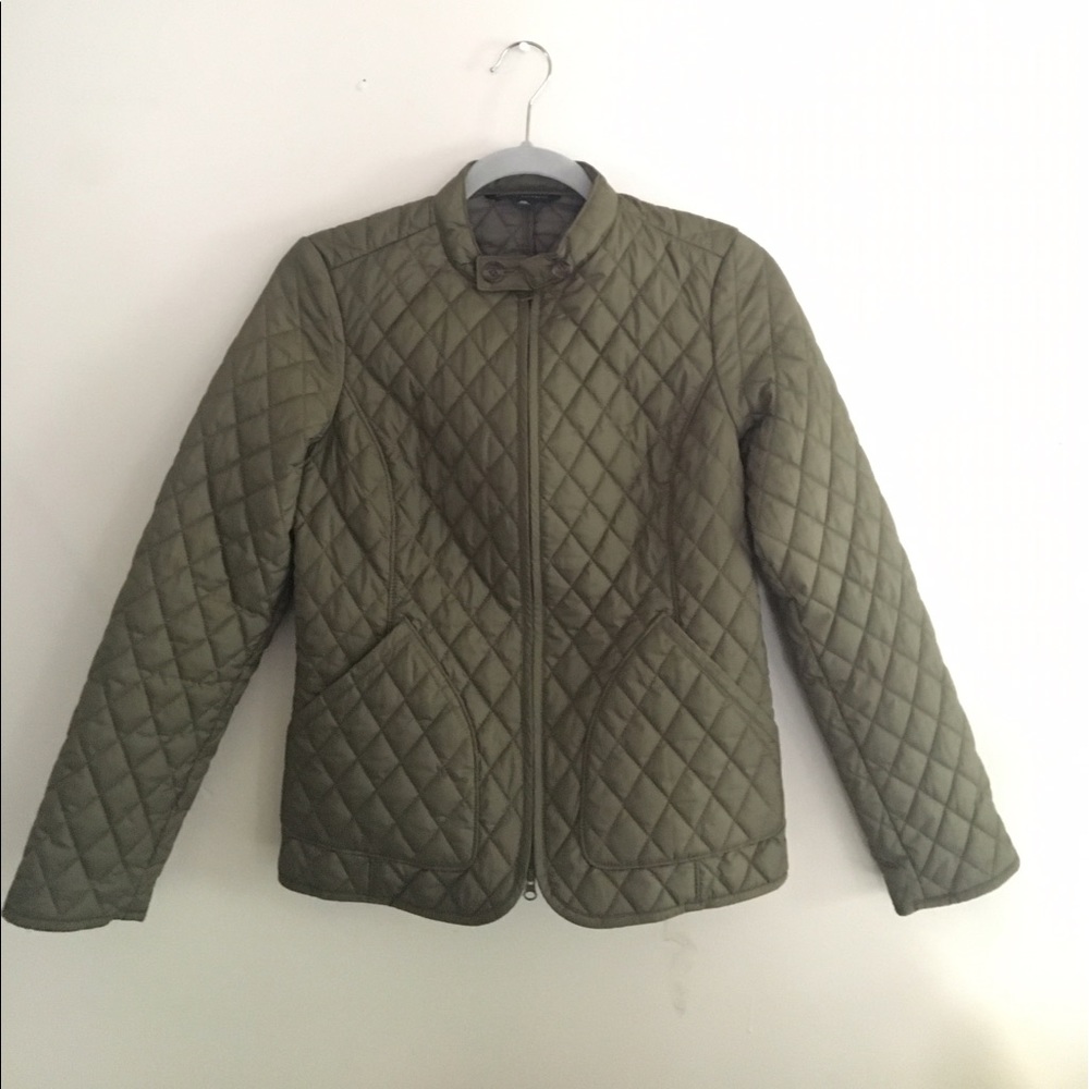 Banana Republic XS olive green quilted jacket