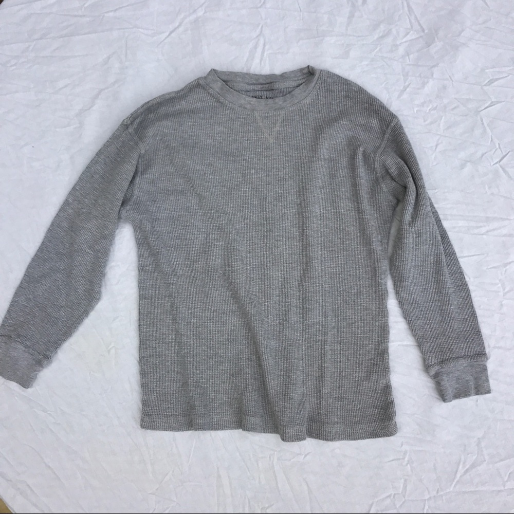 Long sleeve waffle shirt
