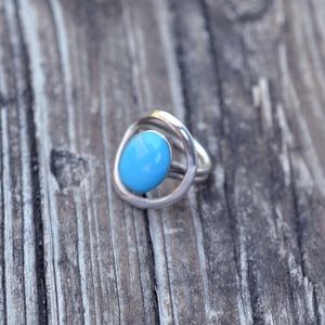 925 & Faux turquesa ring
