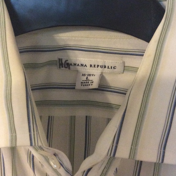 Blue/Green/White Business Casual Dress Shirt - Picture 2 of 3