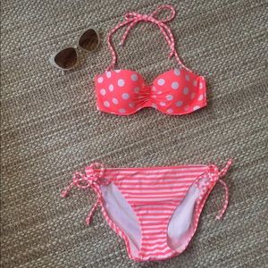 Victoria's Secret Polka Dot Striped Bikini