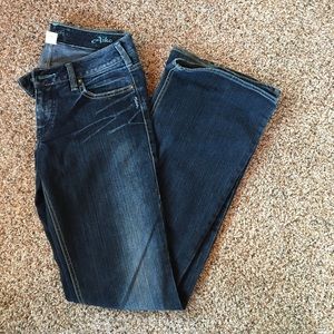 Silver flare jeans