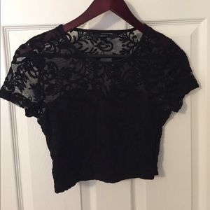 Black crop top