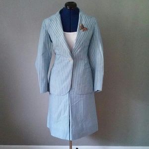 LAST CALL - Vintage Sky Blue Skirt Suit