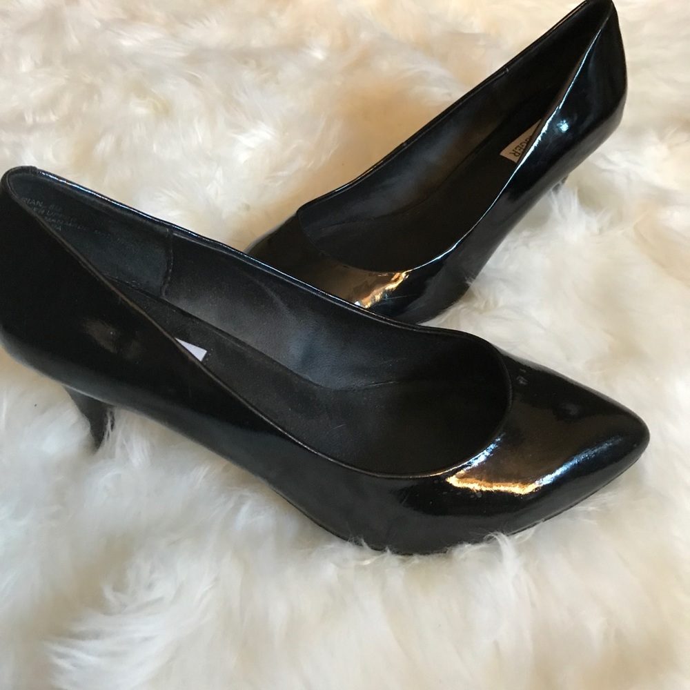 Kelsi Dagger Black Patent Leather Pumps 8M EUC