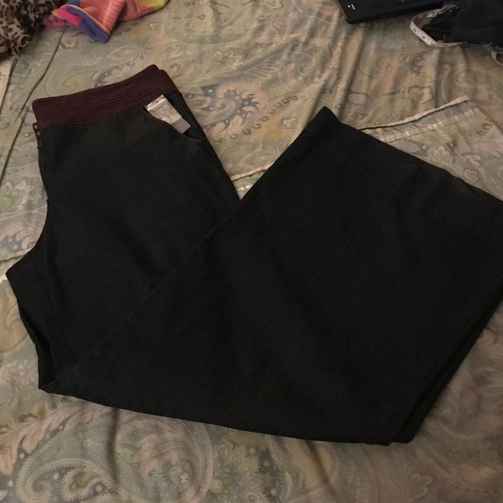 NET Wide Leg Denim Pants