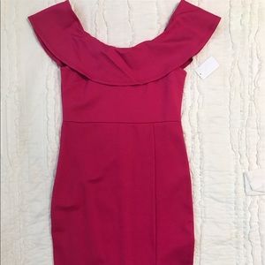 Pink midi dress