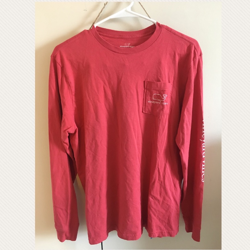 Long Sleeve Vineyard Vines Pocket Tshirt